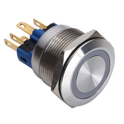 Pushbutton 22 mm stainless-steel Momentary