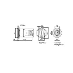 Drukknop 22mm RVS - Momentary